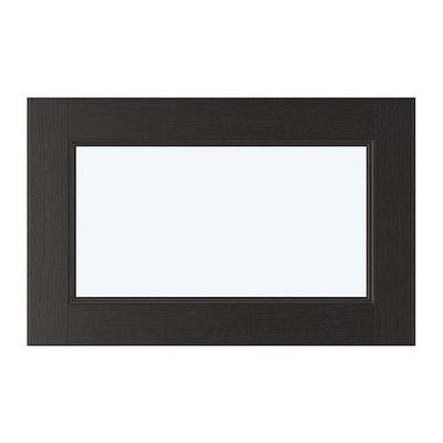 БЕСТО ВАССБО Стеклянная дверь - черно-коричневый, 60x38 см