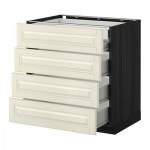 МЕТОД / ФОРВАРА Нплн шк 4фрнт/2нзк/3срд ящ - 80x60 см, Будбин белый с оттенком, под дерево черный МЕТОД / ФОРВАРА Нплн шк 4фрнт/2нзк/3срд ящ - 80x60 см, Будбин белый с оттенком, под дерево черный