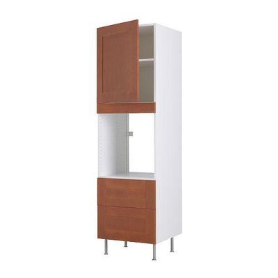 ФАКТУМ Высок шкаф д духов+дверь/2 ящика - Эдель классический коричневый, 60x211 см