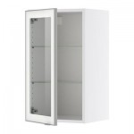 ФАКТУМ Навесной шкаф со стеклянной дверью - Рубрик прозрачное стекло, 40x92 см
