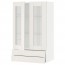 МЕТОД / МАКСИМЕРА Навесной шкаф/2 стек дв/2 ящика - белый, Сэведаль белый, 60x100 см