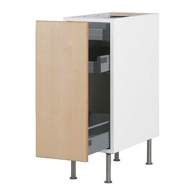 ФАКТУМ Напольный шкаф с выдвижной секцией - Нексус березовый шпон, 30 см ФАКТУМ Напольный шкаф с выдвижной секцией - Нексус березовый шпон, 30 см