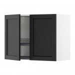 МЕТОД Навесной шкаф с посуд суш/2 дврц - белый, Лерх черная морилка, 80x60 см МЕТОД Навесной шкаф с посуд суш/2 дврц - белый, Лерх черная морилка, 80x60 см