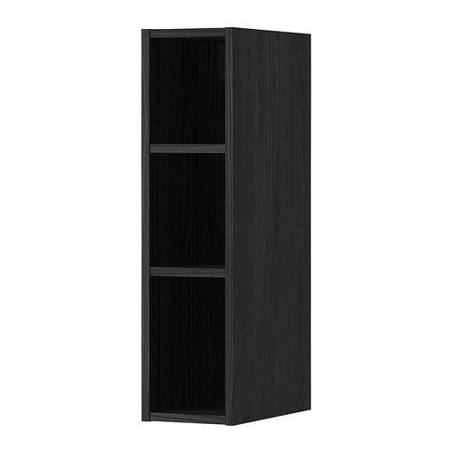 МЕТОД Каркас навесного шкафа - под дерево черный, 20x37x80 см