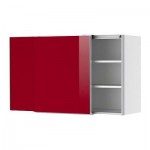 ФАКТУМ Навесной шкаф с рздвжн дверц - Абстракт красный, 120x70 см