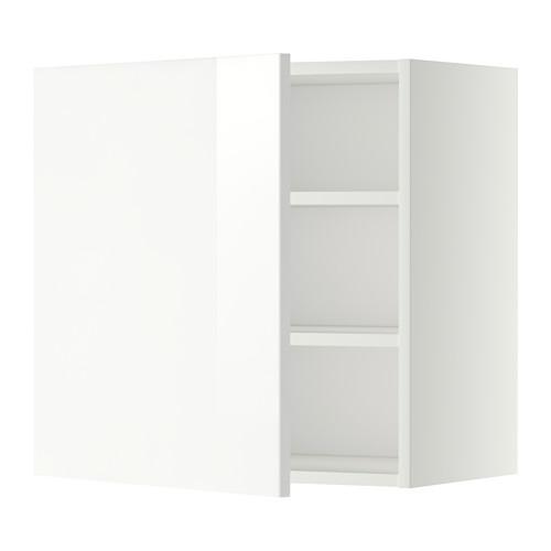 METOD шкаф навесной с полкой белый/Рингульт белый 60x38.8x60 cm