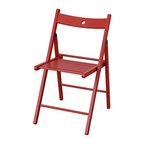 Terje Red Folding Chair 402 256 77, Red Folding Chairs Ikea