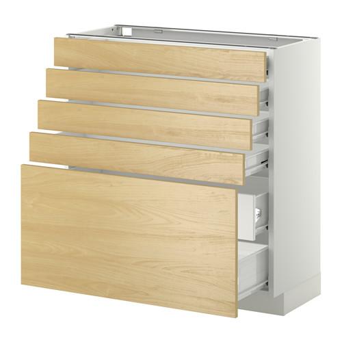 МЕТОД / ФОРВАРА Нплн шк 5фронт/4нзк/2срд ящ - белый, Тингсрид под березу, 80x37 см МЕТОД / ФОРВАРА Нплн шк 5фронт/4нзк/2срд ящ - белый, Тингсрид под березу, 80x37 см