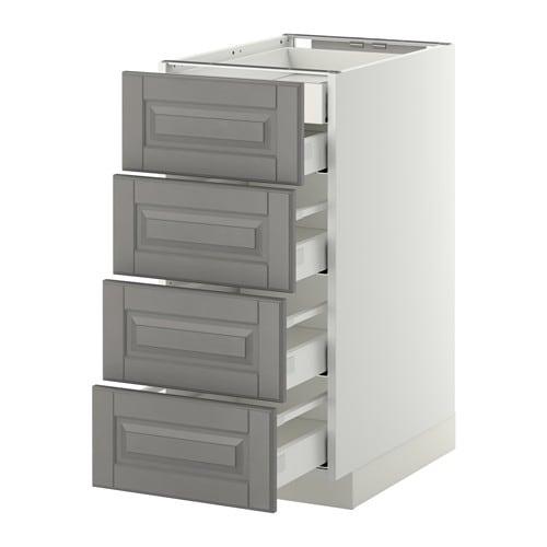 МЕТОД / МАКСИМЕРА Нплн шк 4фрнт/2нзк/3срд ящ - белый, Будбин серый, 40x60 см МЕТОД / МАКСИМЕРА Нплн шк 4фрнт/2нзк/3срд ящ - белый, Будбин серый, 40x60 см