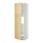 МЕТОД Высокий шкаф д/холодильника/2дверцы - 60x60x200 см, Тингсрид под березу, белый МЕТОД Высокий шкаф д/холодильника/2дверцы - 60x60x200 см, Тингсрид под березу, белый