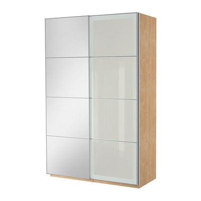 ПАКС Гардероб с раздвижными дверьми - зеркальное стекло, 150x66x236 см ПАКС Гардероб с раздвижными дверьми - зеркальное стекло, 150x66x236 см