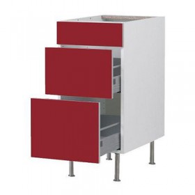 ФАКТУМ Напольный шкаф с 3 ящиками - Абстракт красный, 60 см