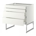 МЕТОД / МАКСИМЕРА Нплн шк 4 фронт/2 низк/2средн ящ - белый, Хэггеби белый, 80x60x60 см