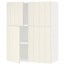 МЕТОД Навесной шкаф с полками/4дверцы - белый, Хитарп белый с оттенком