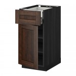 МЕТОД / ФОРВАРА Напольн шкаф двр/фр пнл/плк/2низ ящ - под дерево черный, Эдсерум под дерево коричневый, 40x60 см МЕТОД / ФОРВАРА Напольн шкаф двр/фр пнл/плк/2низ ящ - под дерево черный, Эдсерум под дерево коричневый, 40x60 см