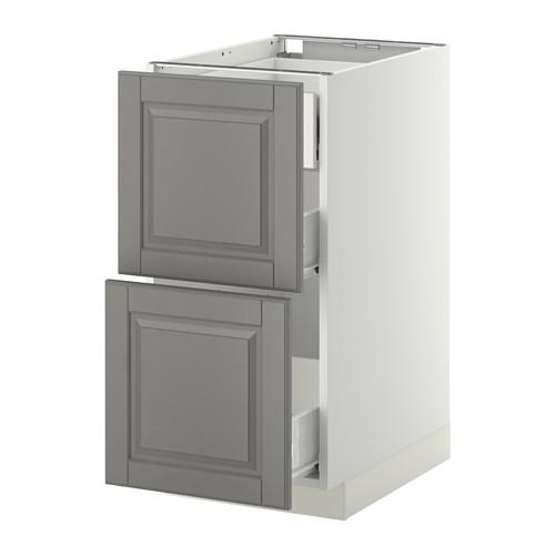 МЕТОД / ФОРВАРА Наполн шк 2 фрнт/3 средн ящ - белый, Будбин серый, 40x60 см МЕТОД / ФОРВАРА Наполн шк 2 фрнт/3 средн ящ - белый, Будбин серый, 40x60 см