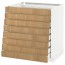 МЕТОД / МАКСИМЕРА Наполн шкаф 8 фронт/8 низк ящиков - белый, Экестад дуб, 80x60 см