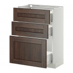 МЕТОД / ФОРВАРА Нплн шк 3 фрнт/3 средн ящика - белый, Эдсерум под дерево коричневый, 60x37 см МЕТОД / ФОРВАРА Нплн шк 3 фрнт/3 средн ящика - белый, Эдсерум под дерево коричневый, 60x37 см