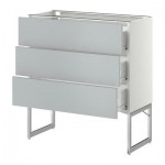 МЕТОД / ФОРВАРА Нплн шк 3 фрнт/3 средн ящика - 80x37x60 см, Веддинге серый, белый МЕТОД / ФОРВАРА Нплн шк 3 фрнт/3 средн ящика - 80x37x60 см, Веддинге серый, белый