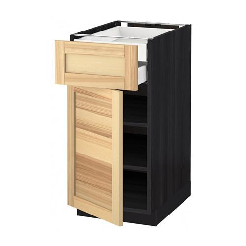 МЕТОД / МАКСИМЕРА Напольн шкаф двр/фр пнл/плк/2низ ящ - под дерево черный, Торхэмн естественный ясень, 40x60 см МЕТОД / МАКСИМЕРА Напольн шкаф двр/фр пнл/плк/2низ ящ - под дерево черный, Торхэмн естественный ясень, 40x60 см