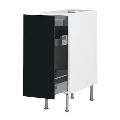 ФАКТУМ Напольный шкаф с выдвижной секцией - Абстракт черный, 30 см ФАКТУМ Напольный шкаф с выдвижной секцией - Абстракт черный, 30 см