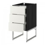 МЕТОД / ФОРВАРА Нплн шк 3 фрнт/3 средн ящика - 40x60x60 см, Хэггеби белый, под дерево черный МЕТОД / ФОРВАРА Нплн шк 3 фрнт/3 средн ящика - 40x60x60 см, Хэггеби белый, под дерево черный