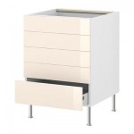 ФАКТУМ Напольный шкаф с 5 ящиками - Абстракт кремовый, 60 см ФАКТУМ Напольный шкаф с 5 ящиками - Абстракт кремовый, 60 см