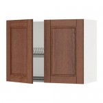 МЕТОД Навесной шкаф с посуд суш/2 дврц - белый, Филипстад коричневый, 80x60 см