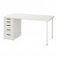 ALEX/LINNMON стол белый 75x74 cm
