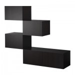 БЕСТО Комбинация для хранения с дверцами - черно-коричневый БЕСТО Комбинация для хранения с дверцами - черно-коричневый