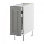 ФАКТУМ Напольный шкаф с выдвижной секцией - Лидинго серый, 30 см ФАКТУМ Напольный шкаф с выдвижной секцией - Лидинго серый, 30 см