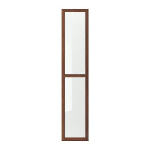 ОКСБЕРГ Стеклянная дверь - коричневый ясеневый шпон