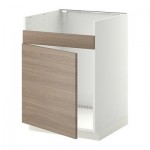 МЕТОД Нплн шкаф для одинарн мойки ДУМШЁ - Брокхульт под грецкий орех светло-серый, белый МЕТОД Нплн шкаф для одинарн мойки ДУМШЁ - Брокхульт под грецкий орех светло-серый, белый