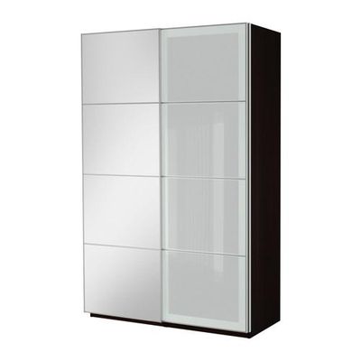 ПАКС Гардероб с раздвижными дверьми - зеркальное стекло, 150x66x236 см