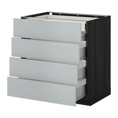 МЕТОД / ФОРВАРА Нплн шк 4фрнт/2нзк/3срд ящ - 80x60 см, Веддинге серый, под дерево черный МЕТОД / ФОРВАРА Нплн шк 4фрнт/2нзк/3срд ящ - 80x60 см, Веддинге серый, под дерево черный