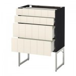 МЕТОД / ФОРВАРА Нплн шк 4 фронт/2 низк/2средн ящ - 60x37x60 см, Хитарп белый с оттенком, под дерево черный МЕТОД / ФОРВАРА Нплн шк 4 фронт/2 низк/2средн ящ - 60x37x60 см, Хитарп белый с оттенком, под дерево черный