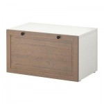 СТУВА Скамья с ящиком - серо-коричневый