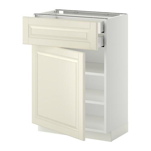 METOD напольн шкаф двр/фр пнл/плк/2низ ящ цвет алюминия