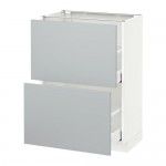 МЕТОД / МАКСИМЕРА Напольный шкаф с 2 ящиками - 60x37 см, Веддинге серый, белый МЕТОД / МАКСИМЕРА Напольный шкаф с 2 ящиками - 60x37 см, Веддинге серый, белый