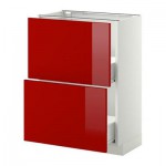 МЕТОД / ФОРВАРА Напольный шкаф с 2 ящиками - 60x37 см, Рингульт глянцевый красный, белый МЕТОД / ФОРВАРА Напольный шкаф с 2 ящиками - 60x37 см, Рингульт глянцевый красный, белый