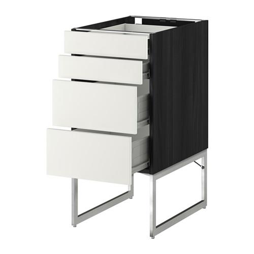 МЕТОД / ФОРВАРА Нплн шк 4 фронт/2 низк/2средн ящ - 40x60x60 см, Хэггеби белый, под дерево черный МЕТОД / ФОРВАРА Нплн шк 4 фронт/2 низк/2средн ящ - 40x60x60 см, Хэггеби белый, под дерево черный