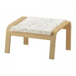 ПОЭНГ Табурет для ног - Висланда черный/белый