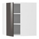 ФАКТУМ Шкаф навесной угловой - Абстракт серый, 60x92 см