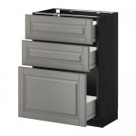 МЕТОД / ФОРВАРА Нплн шк 3 фрнт/3 средн ящика - под дерево черный, Будбин серый, 60x37 см МЕТОД / ФОРВАРА Нплн шк 3 фрнт/3 средн ящика - под дерево черный, Будбин серый, 60x37 см