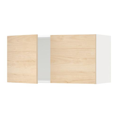 МЕТОД Навесной шкаф с 2 дверями - белый, Аскерсунд под светлый ясень МЕТОД Навесной шкаф с 2 дверями - белый, Аскерсунд под светлый ясень
