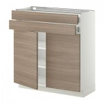 МЕТОД / ФОРВАРА Напольный шкаф/2дверцы/2ящика - Брокхульт под грецкий орех светло-серый, белый МЕТОД / ФОРВАРА Напольный шкаф/2дверцы/2ящика - Брокхульт под грецкий орех светло-серый, белый