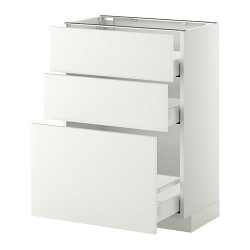 METOD напольн шкаф 3фрнт пнл/2низк/1ср ящ оцинковка