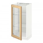 МЕТОД Напольный шкаф со стекл дверцей - белый, 40x37x80 см
