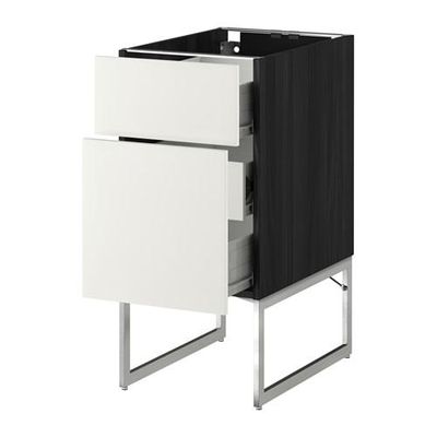 МЕТОД / ФОРВАРА Наполн шк 2 фрнт/3 средн ящ - 40x60x60 см, Хэггеби белый, под дерево черный МЕТОД / ФОРВАРА Наполн шк 2 фрнт/3 средн ящ - 40x60x60 см, Хэггеби белый, под дерево черный