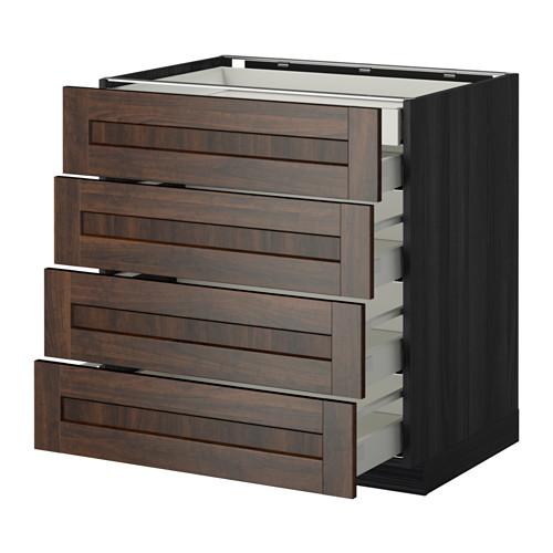 МЕТОД / МАКСИМЕРА Нплн шк 4фрнт/2нзк/3срд ящ - под дерево черный, Эдсерум под дерево коричневый, 80x60 см МЕТОД / МАКСИМЕРА Нплн шк 4фрнт/2нзк/3срд ящ - под дерево черный, Эдсерум под дерево коричневый, 80x60 см